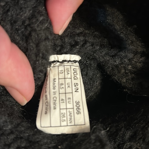 Ugg Black Lattice Button Boot Size 10 - Picture 5 of 5